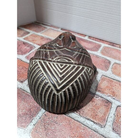 Vintage Hand Carved Wooden Wood Tribal Mask Hanging Wall Decor 10.5 in x 6 in - Picture 5 of 8